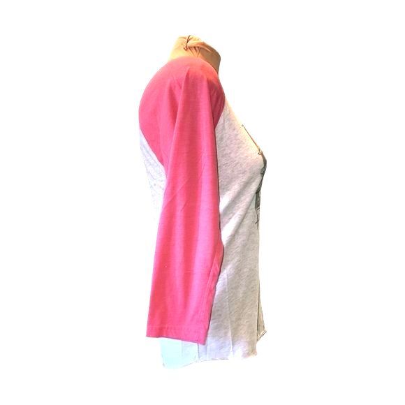 Next Level Apparel Christmas "Hippopotamus" Gray & Pink Graphic Jersey Size XS - Picture 3 of 6